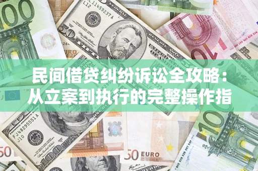 北京民间借贷纠纷诉讼全攻略：从立案到执行的完整操作指南