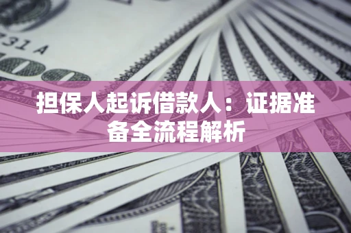 北京担保人起诉借款人：证据准备全流程解析