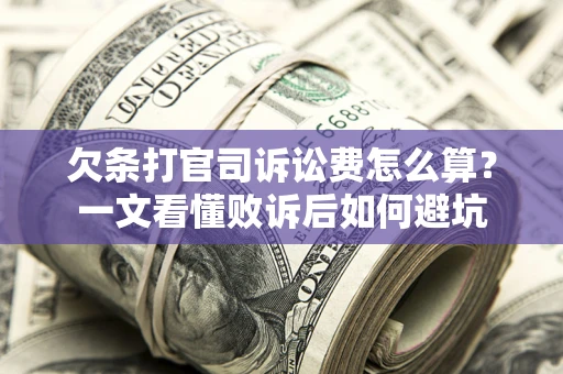 北京欠条打官司诉讼费怎么算？一文看懂败诉后如何避坑