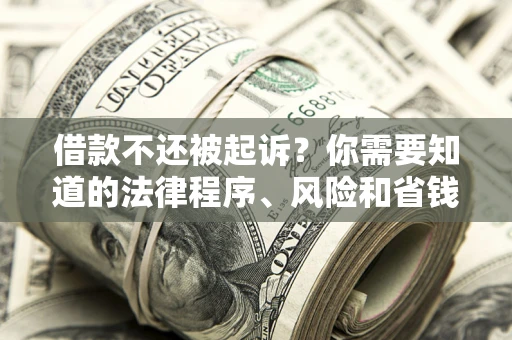 北京借款不还被起诉？你需要知道的法律程序、风险和省钱技巧